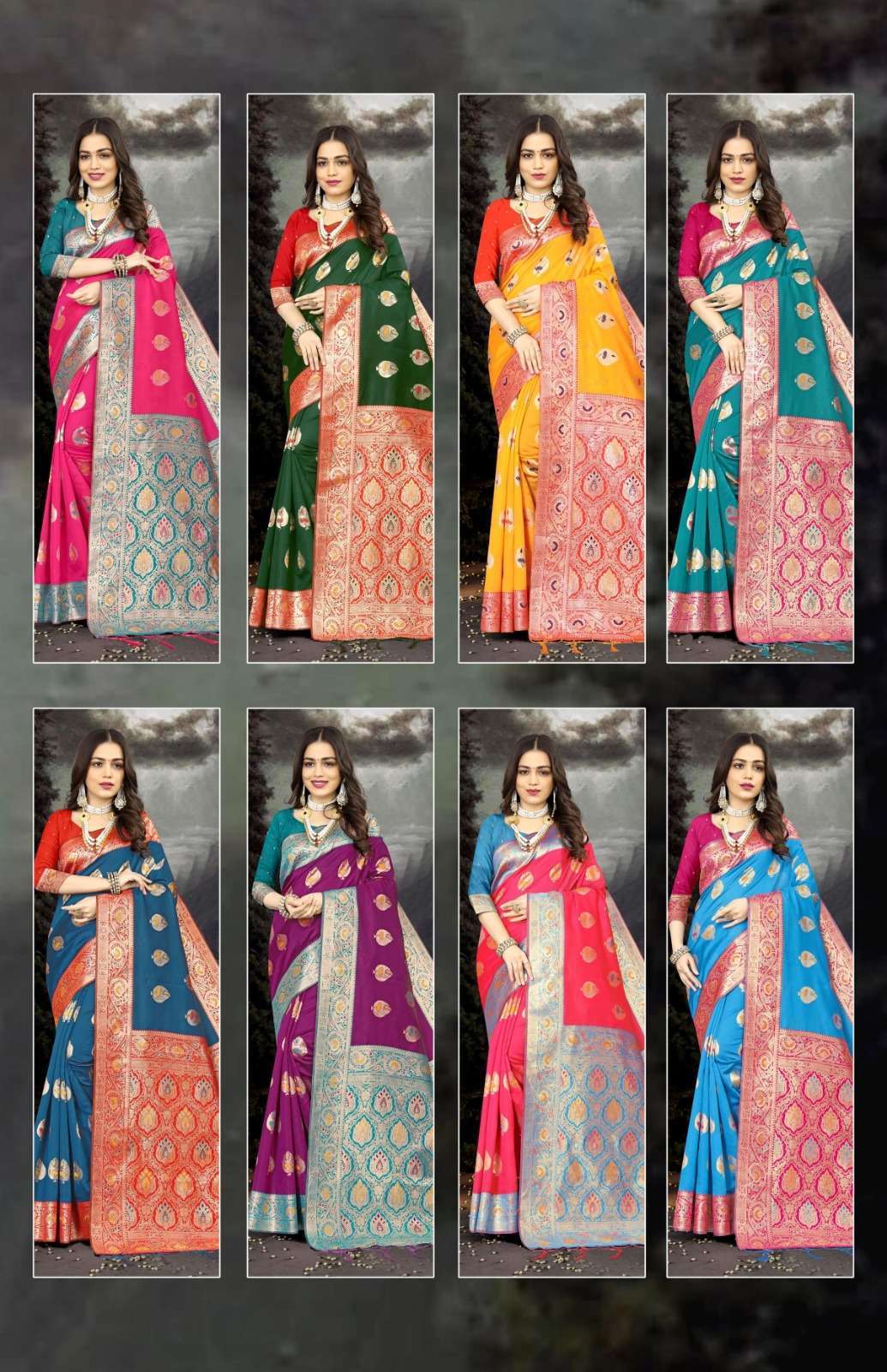 Vastra Bunai CONTRAST GIFT VOL 1 Saree Wholesale catalog