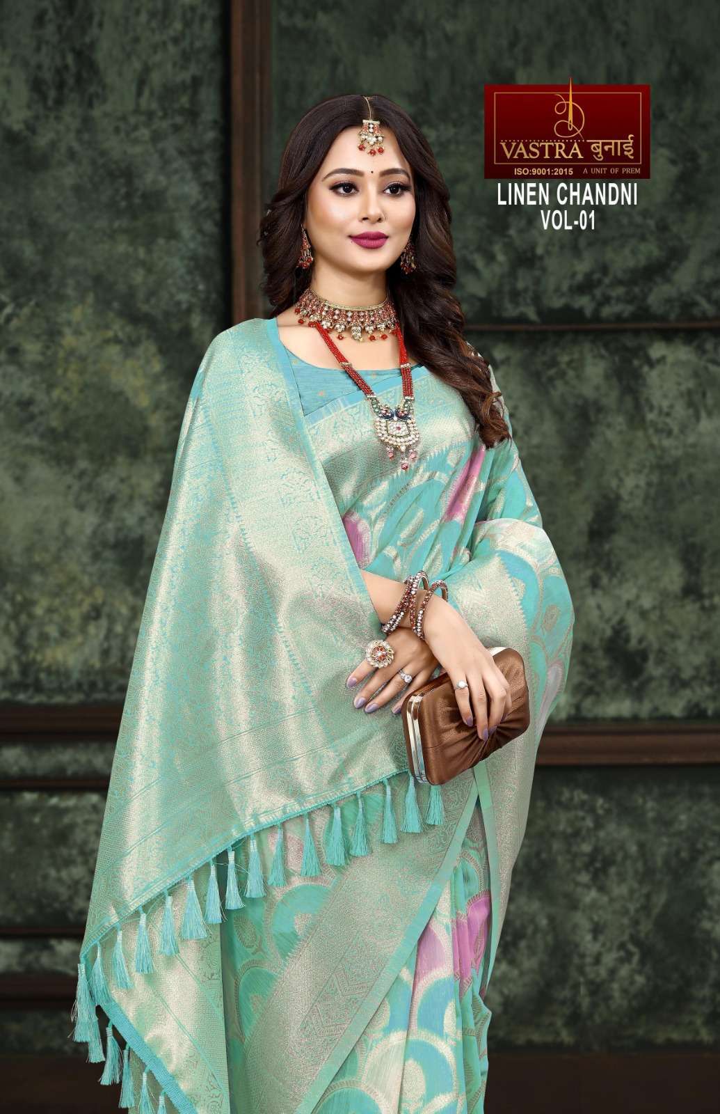 Vastra Bunai Linen Chandani Linen Saree Wholesale catalog