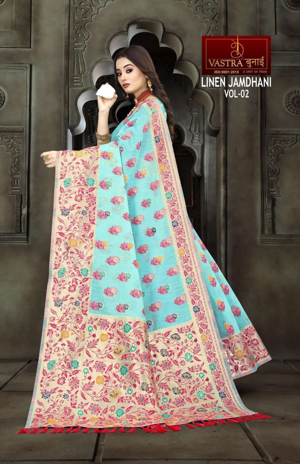 Vastra Bunai Linen Jamdhani Vol -2 Surat Saree Wholesale catalog