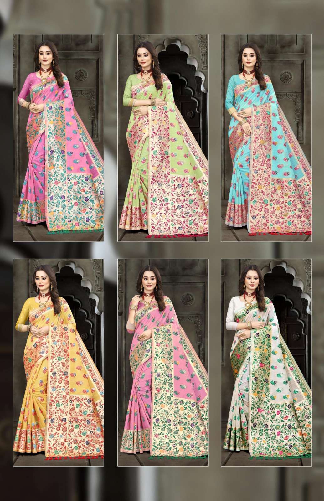 Vastra Bunai Linen Jamdhani Vol -2 Surat Saree Wholesale catalog