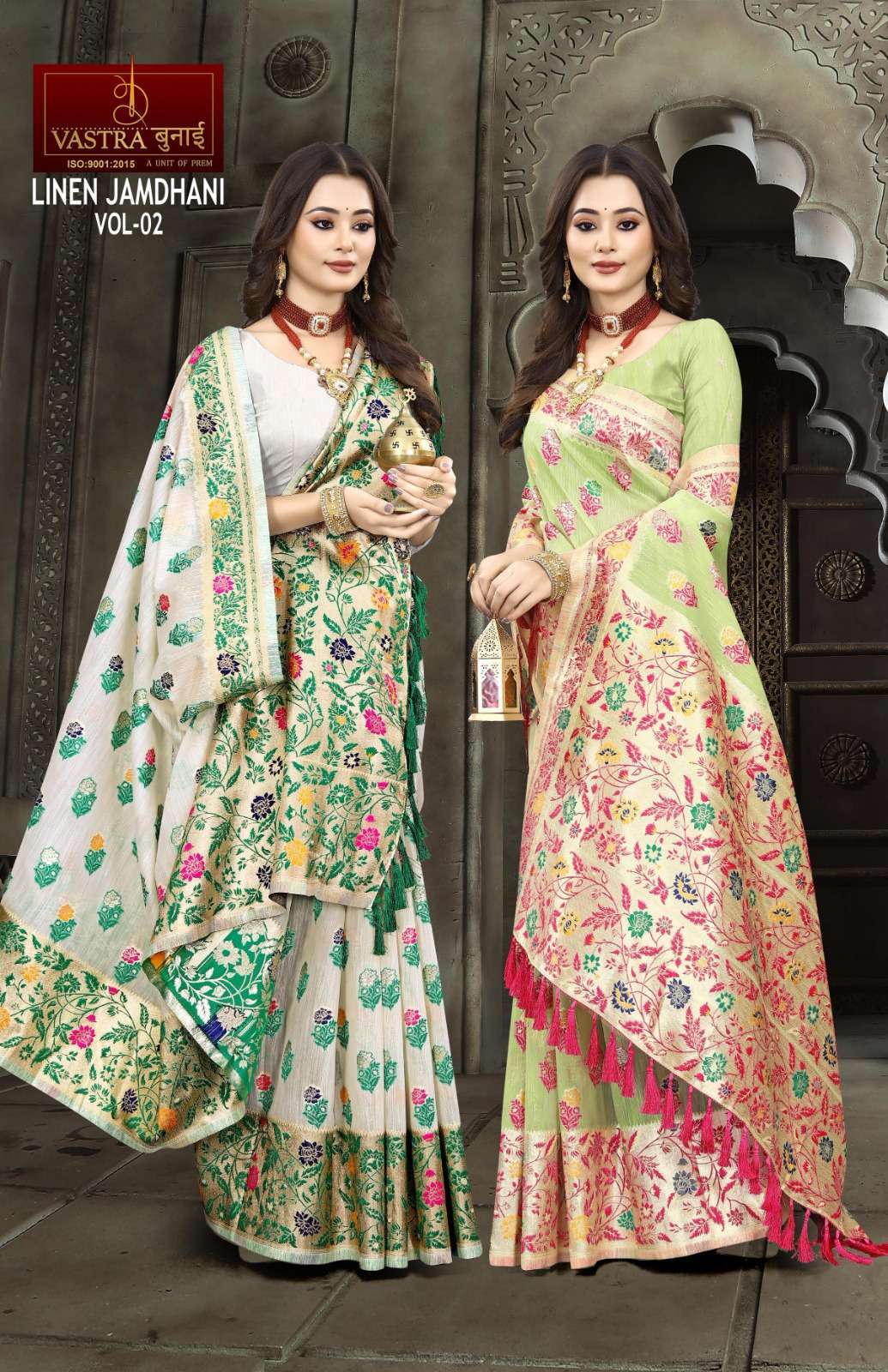 Vastra Bunai Linen Jamdhani Vol -2 Surat Saree Wholesale catalog