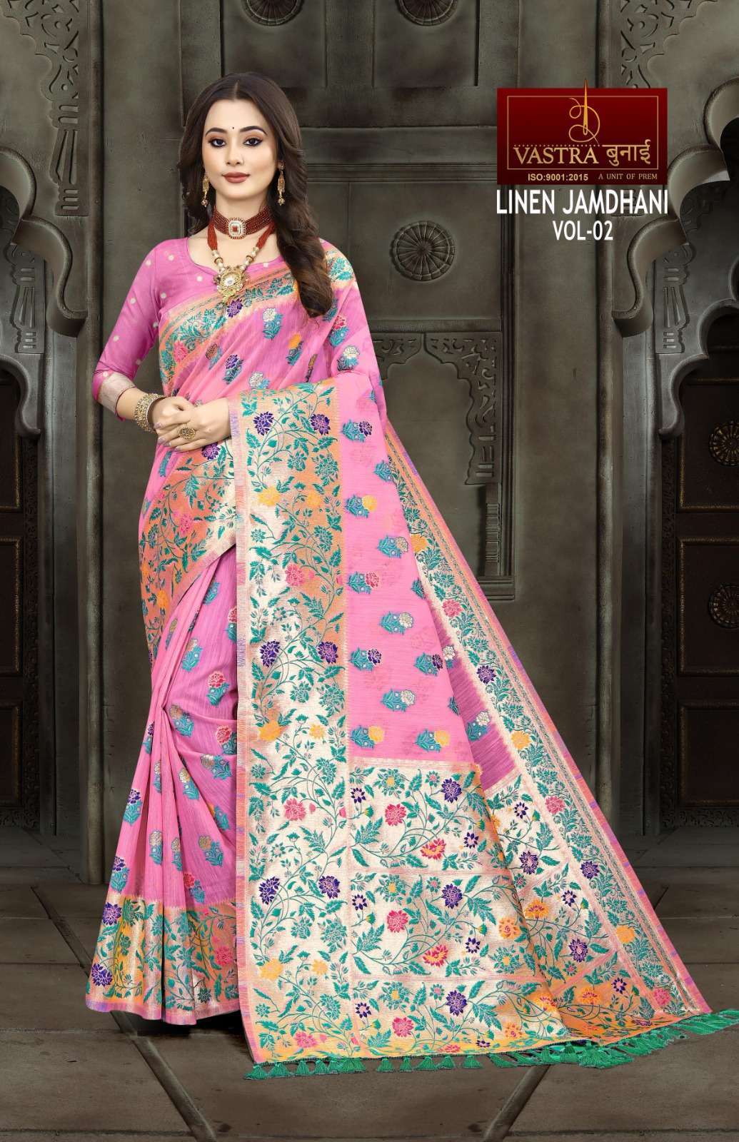 Vastra Bunai Linen Jamdhani Vol -2 Surat Saree Wholesale catalog