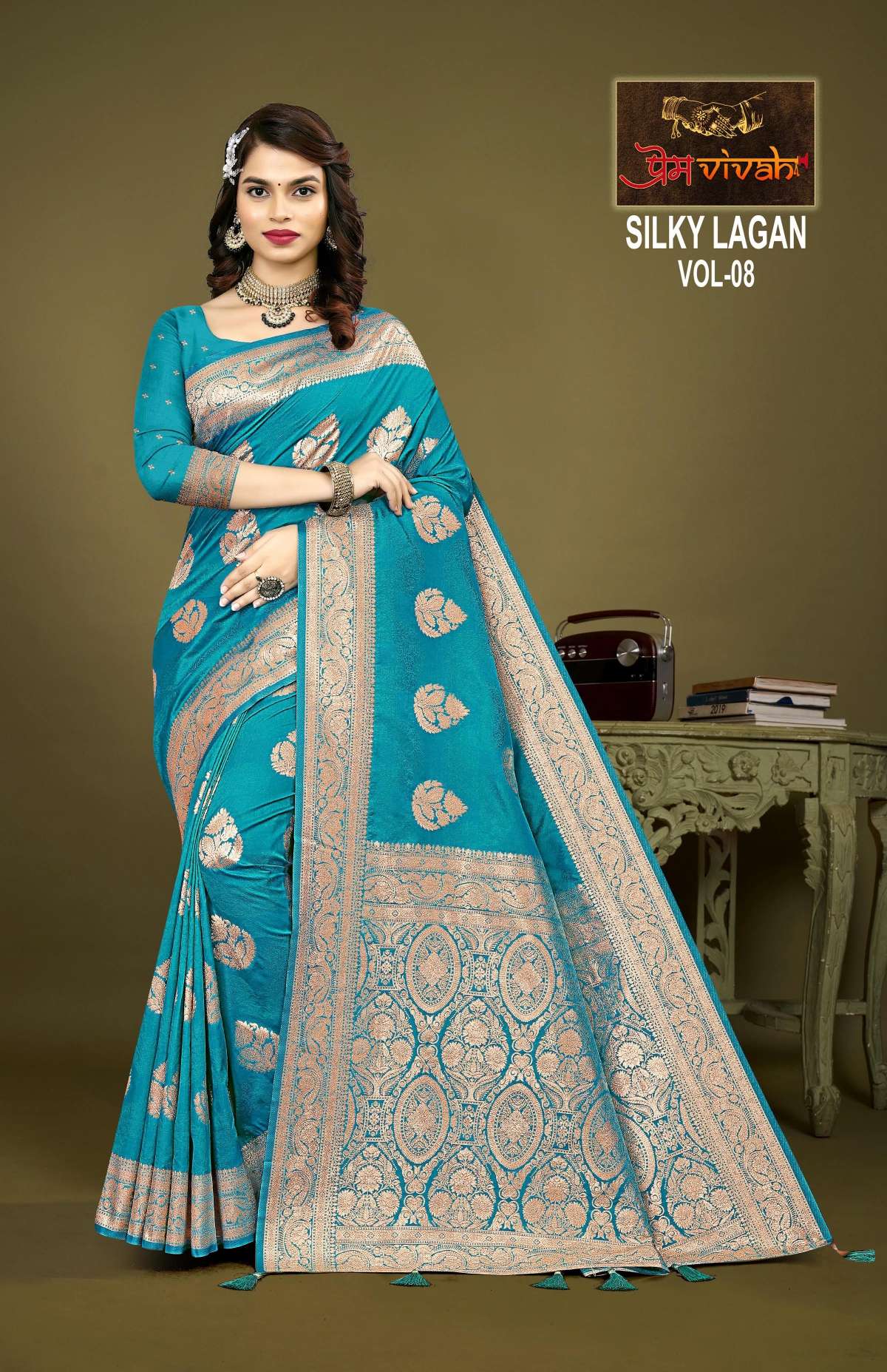 Vastra Bunai Silky Lagan vol -8 Saree Wholesale catalog
