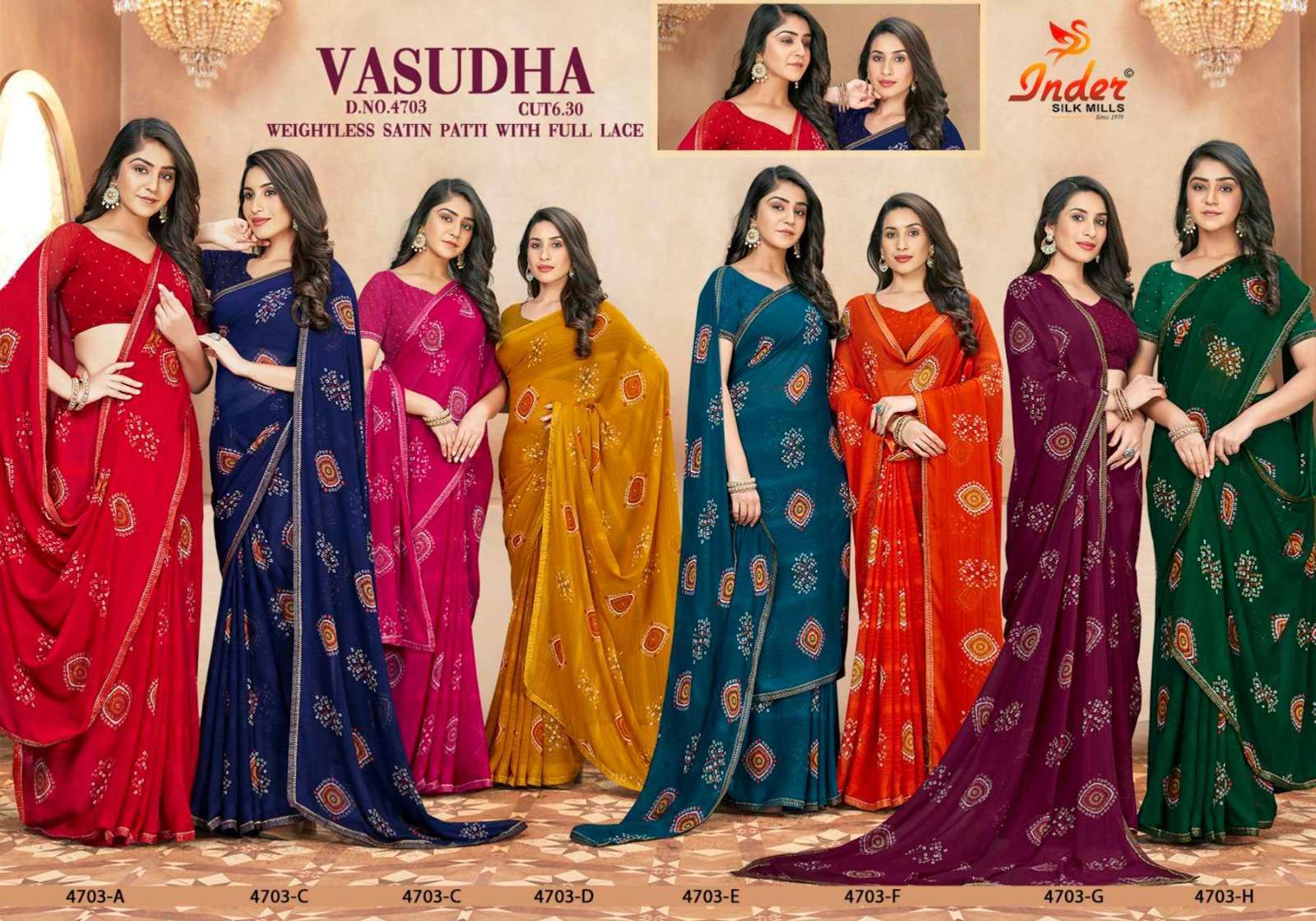 Vasudha By Inder Silk Printed Sarees Wholesale catalog
