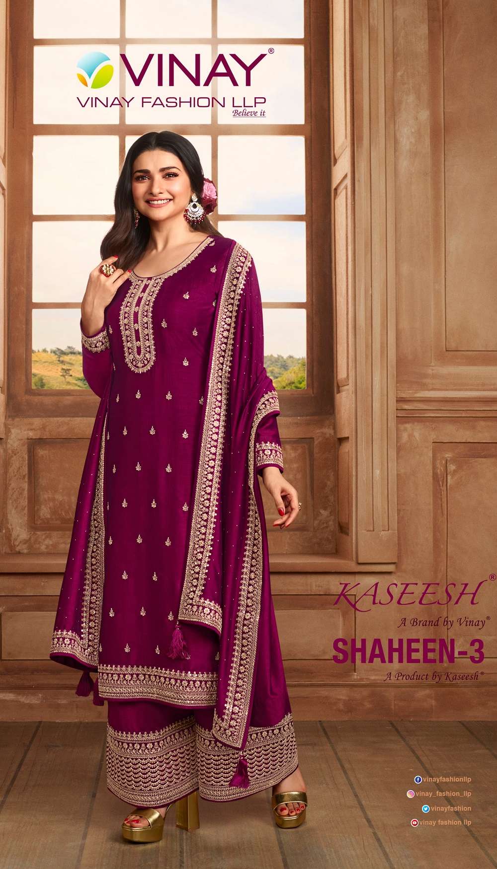 Vinay Kaseesh Shaheen Vol 3 Designer Salwar Suit Wholesale catalog