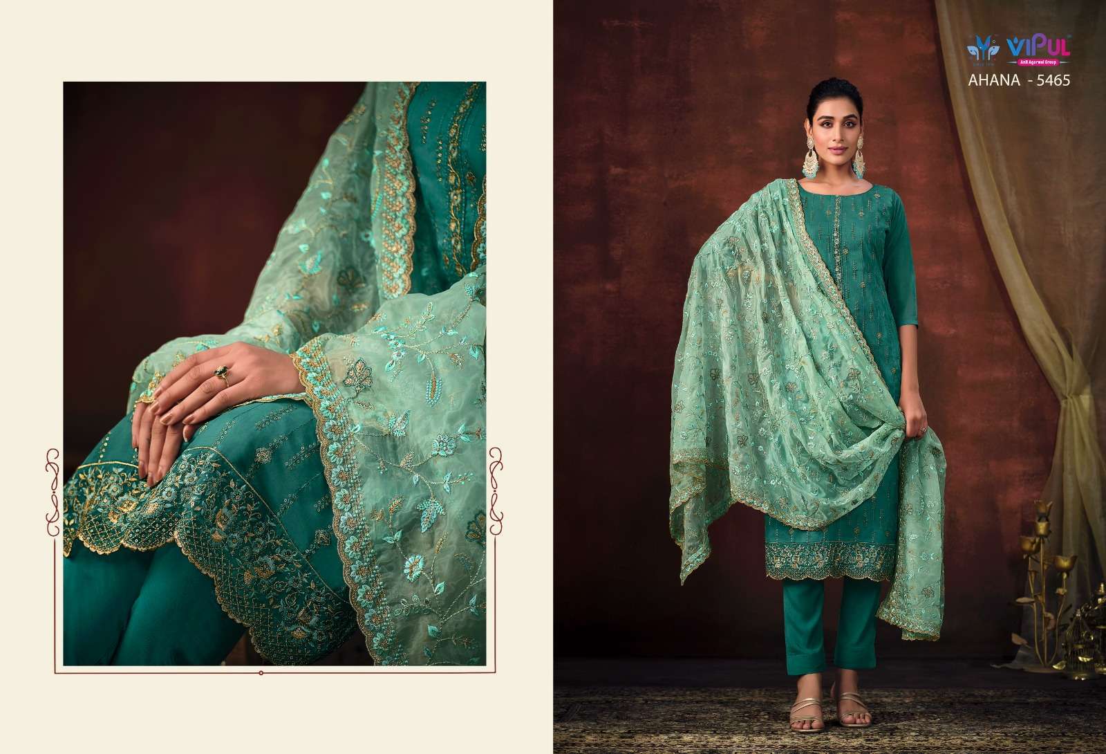 Vipul Ahana Shimmer Designer Salwar Suits Wholesale catalog