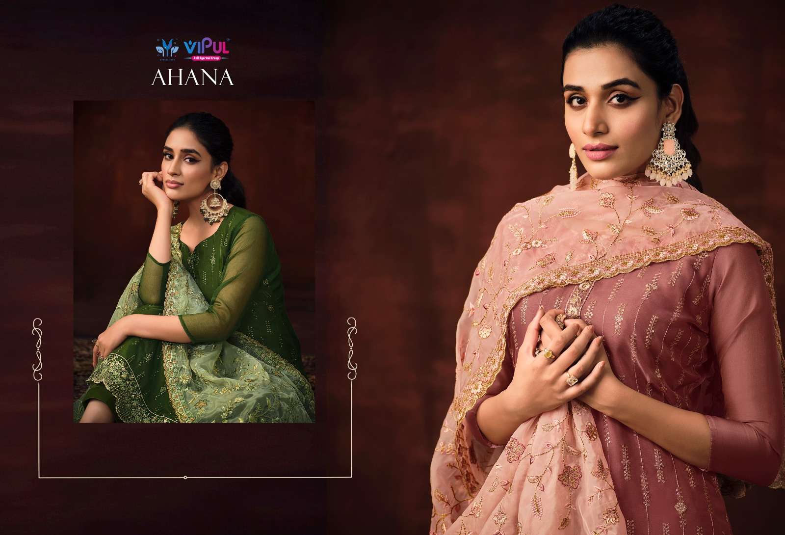 Vipul Ahana Shimmer Designer Salwar Suits Wholesale catalog