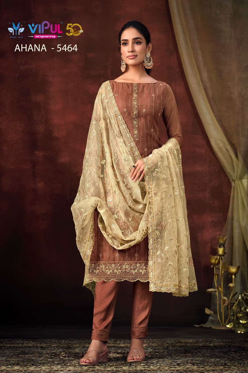 Vipul Ahana Shimmer Designer Salwar Suits Wholesale catalog