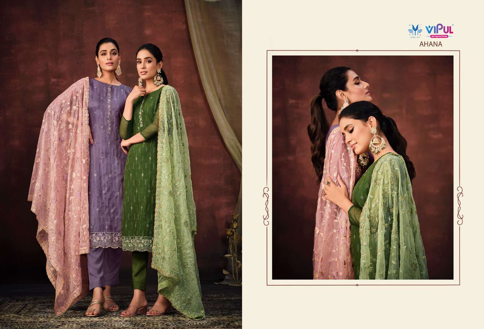 Vipul Ahana Shimmer Designer Salwar Suits Wholesale catalog
