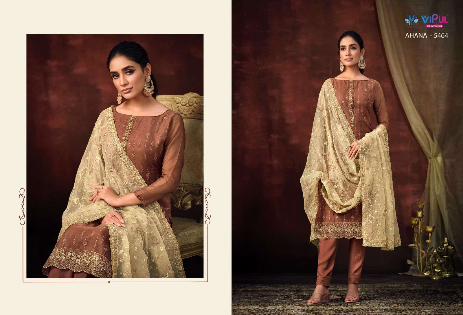 Vipul Ahana Shimmer Designer Salwar Suits Wholesale catalog