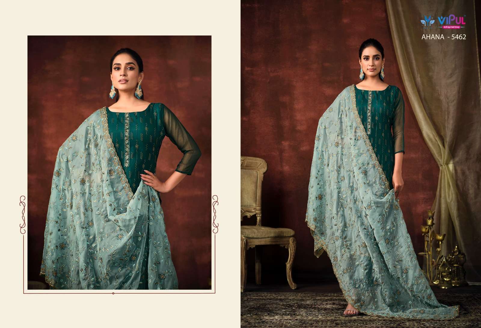 Vipul Ahana Shimmer Designer Salwar Suits Wholesale catalog