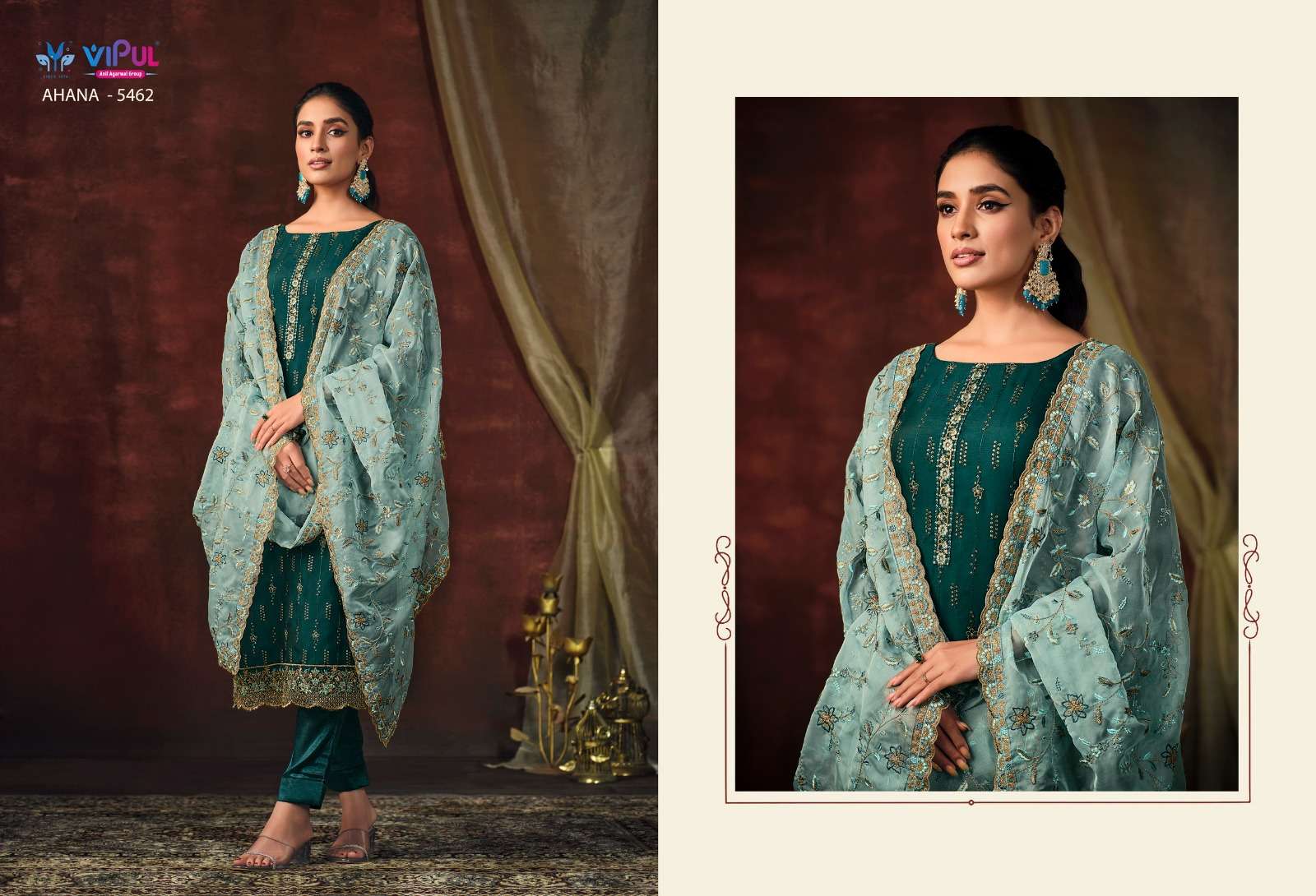 Vipul Ahana Shimmer Designer Salwar Suits Wholesale catalog