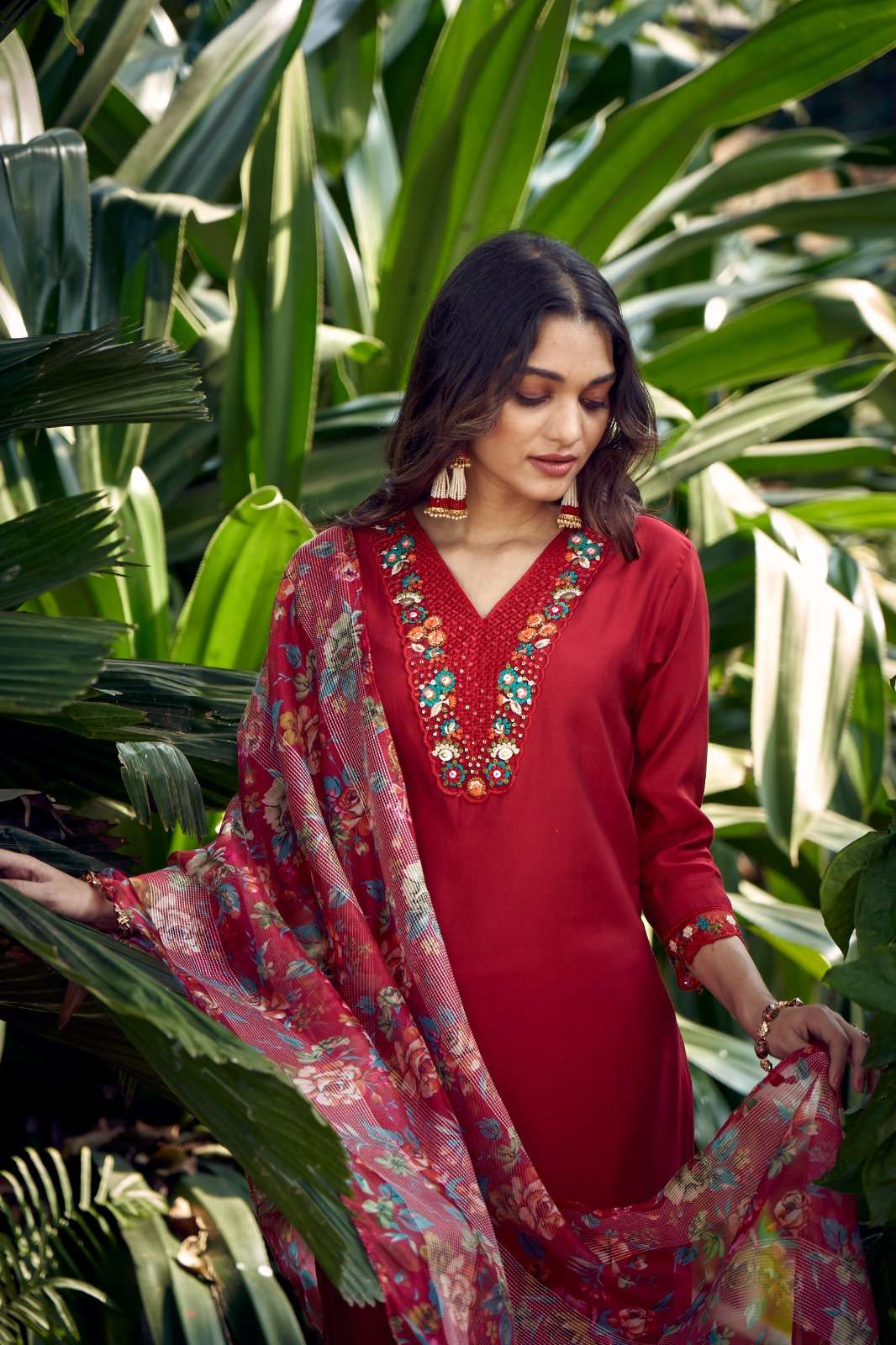 Vitara Roop Mohini Heavy Roman Silk Kurti With Bottom Dupatta Wholesale catalog