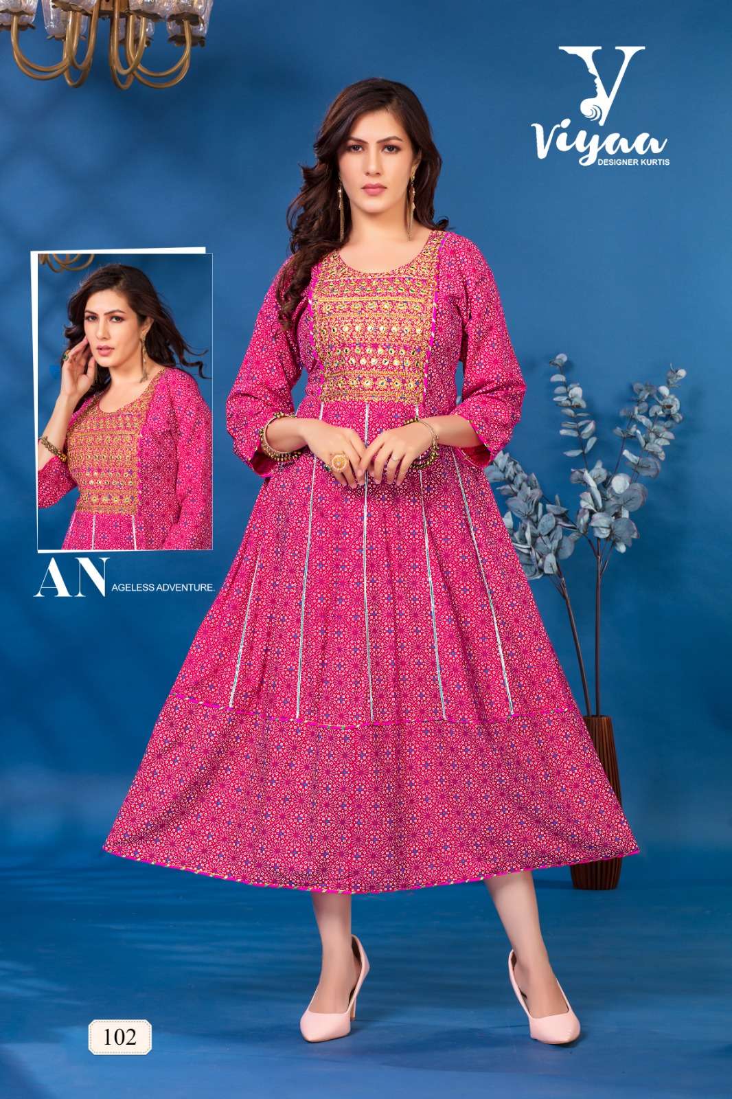 VIYAA DESIGNER BANDHEJ V1 Kurti Wholesale catalog
