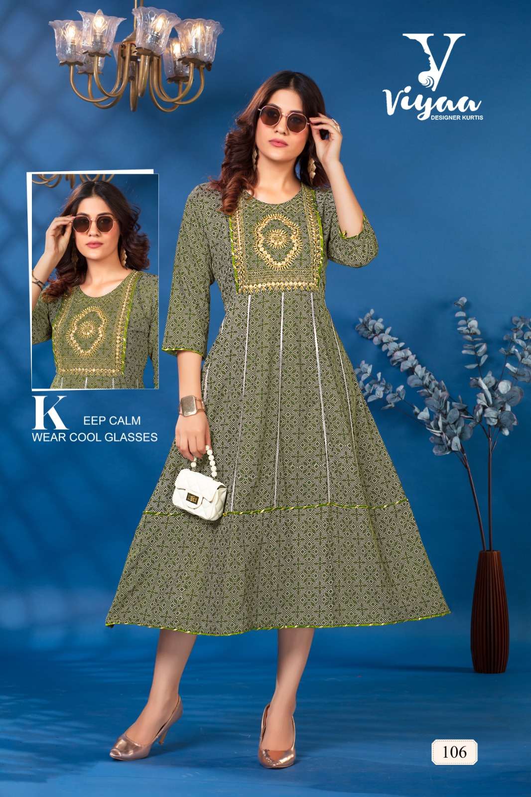 VIYAA DESIGNER BANDHEJ V1 Kurti Wholesale catalog