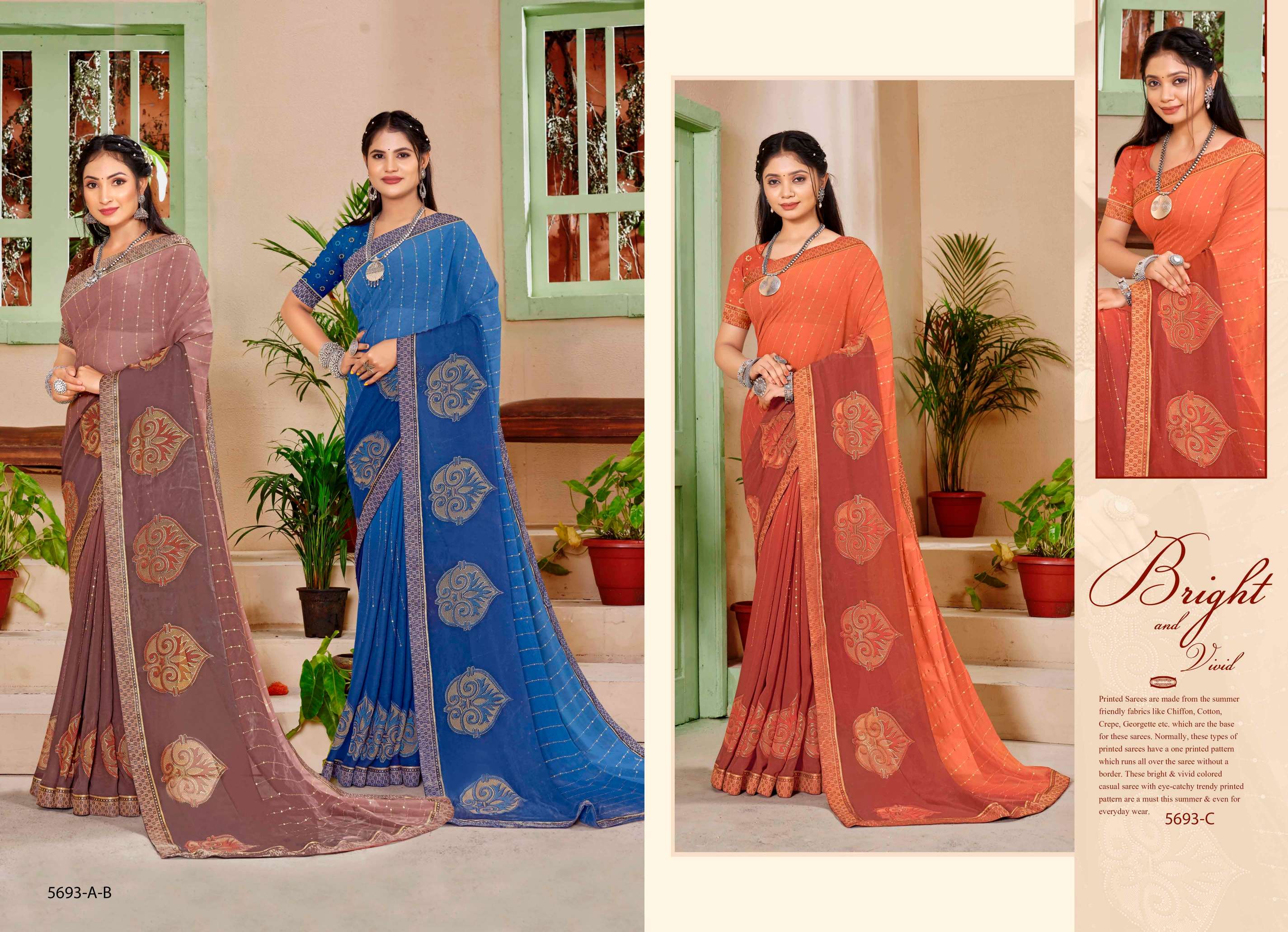 WINDOWS INDER SILK MILLS WEIGHTLESS Saree Wholesale catalog