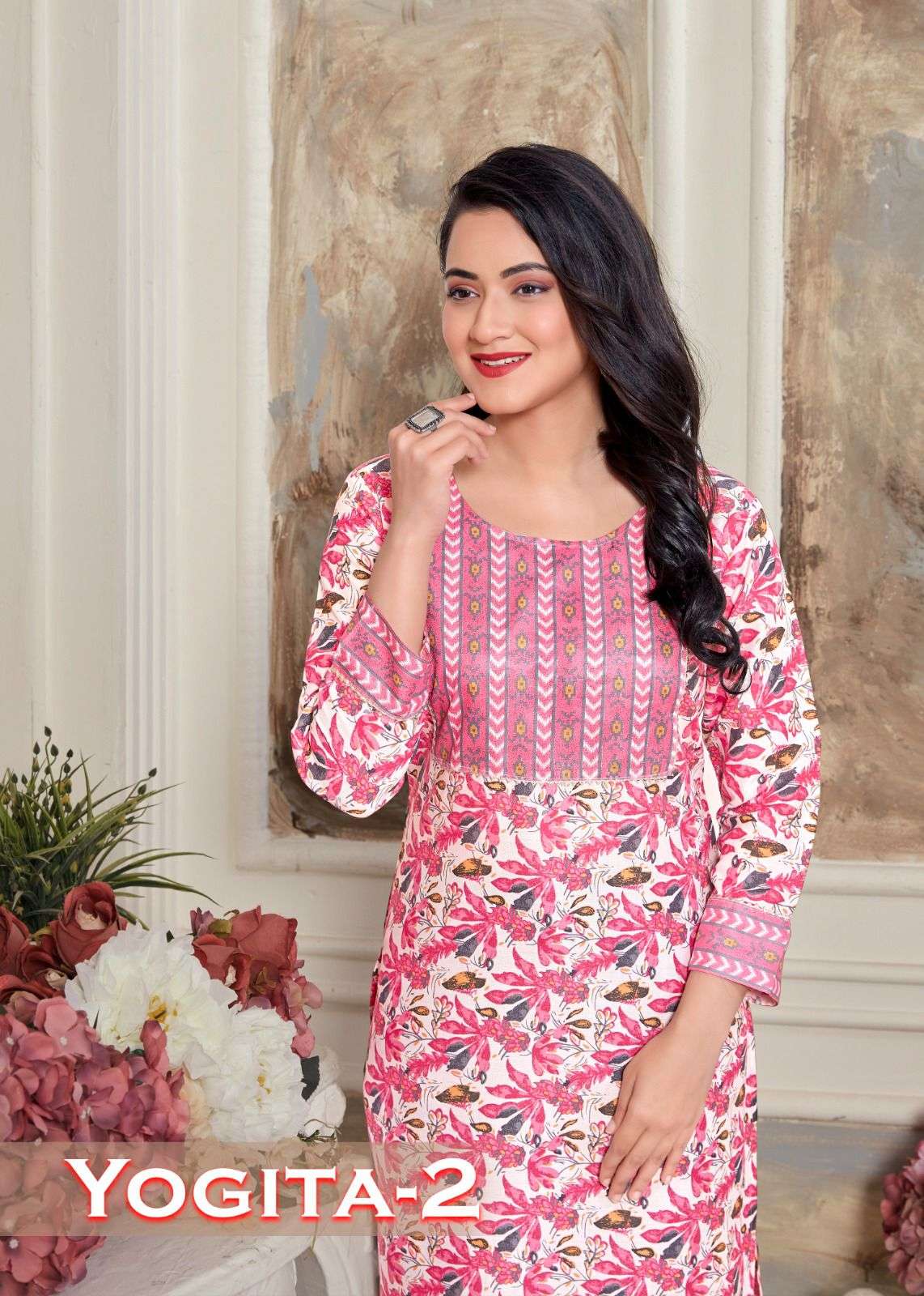 YOGITA-2 RAYON PROCIN PRINT Kurti Wholesale catalog
