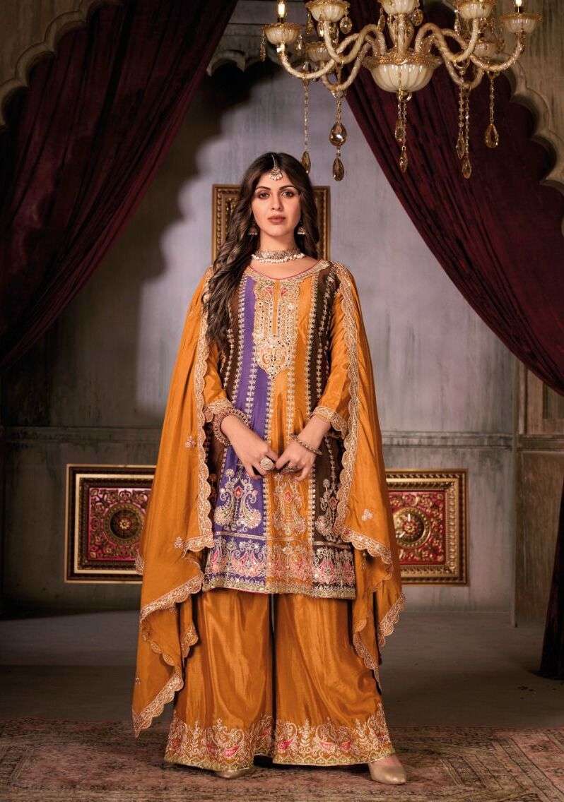 Your Choice Ragga Heavy Chinnon Designer Salwar Kameez Wholesale catalog