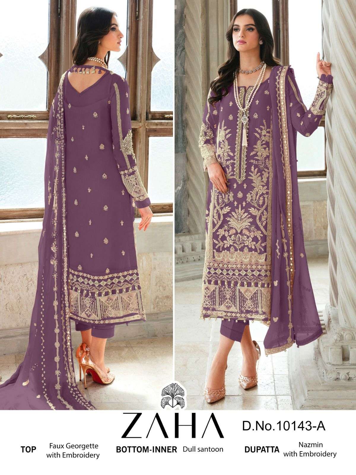Zaha Gulaal Vol 2 Faux Georgette Pakistani Salwar Kameez Wholesale catalog