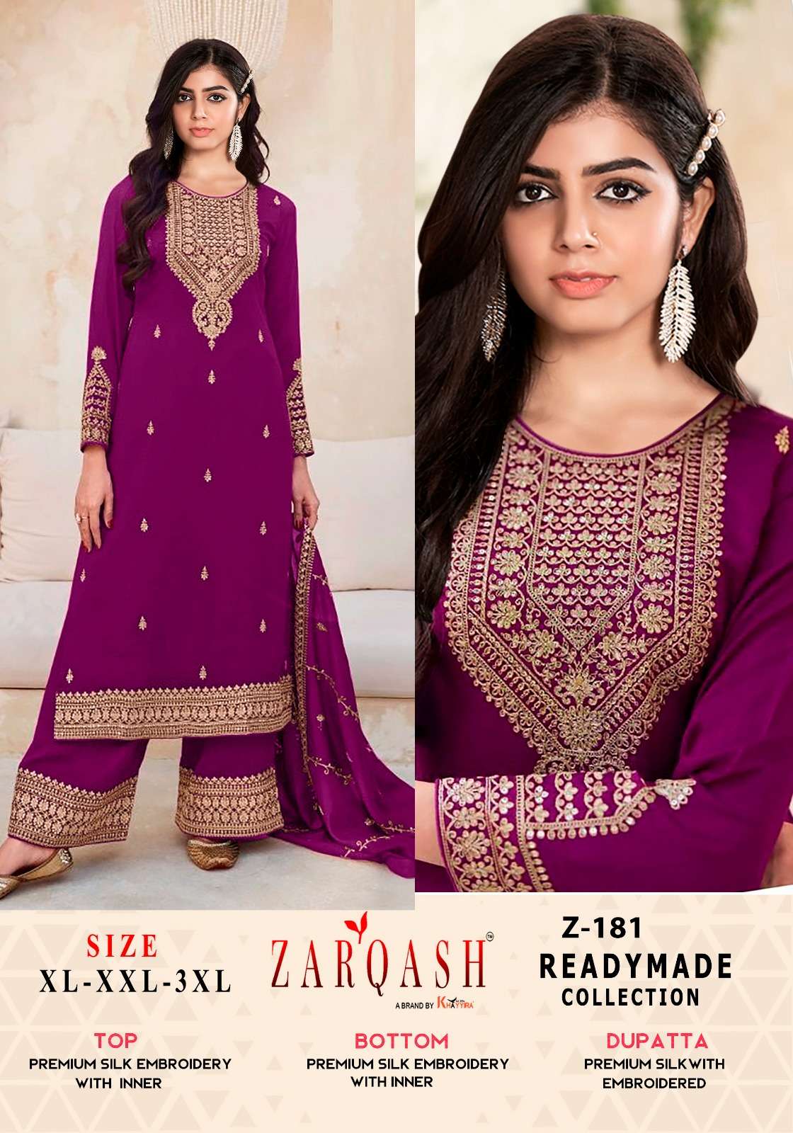 Zarqash Five Star 181 To 185 Pakistani Salwar Suits Wholesale catalog