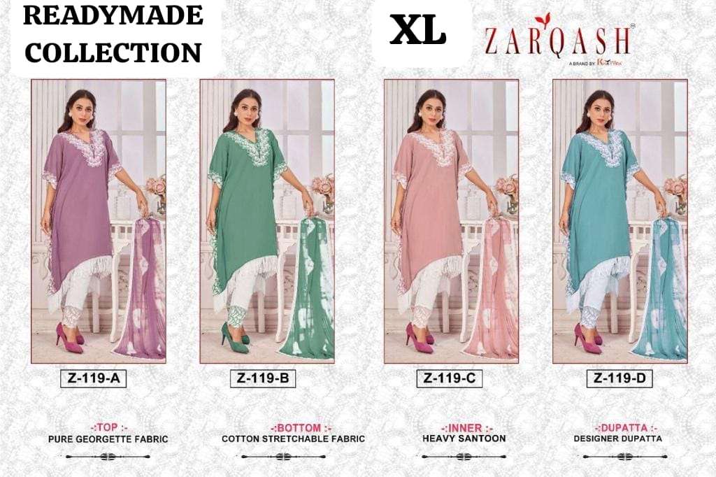 Zarqash Z 119 A To D Pakistani Suits Wholesale catalog