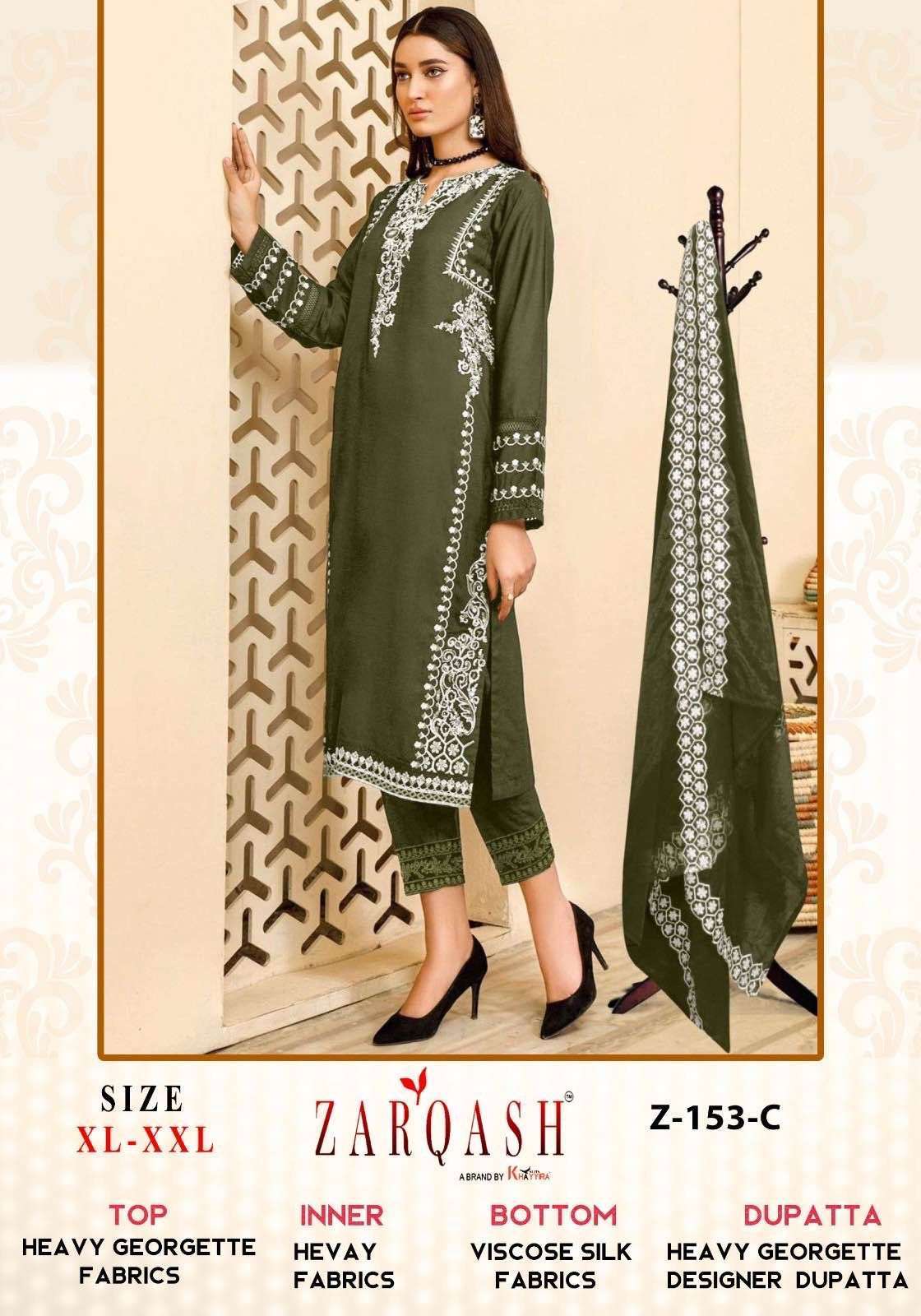 Zarqash Z 153 A To C Salwar Suits Wholesale catalog