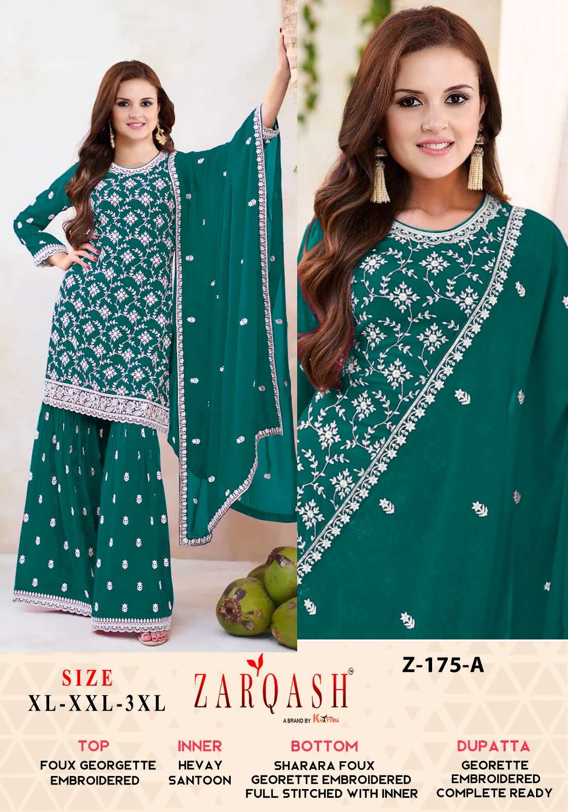 Zarqash Zohra 175 Pakistani Suits  Wholesale catalog