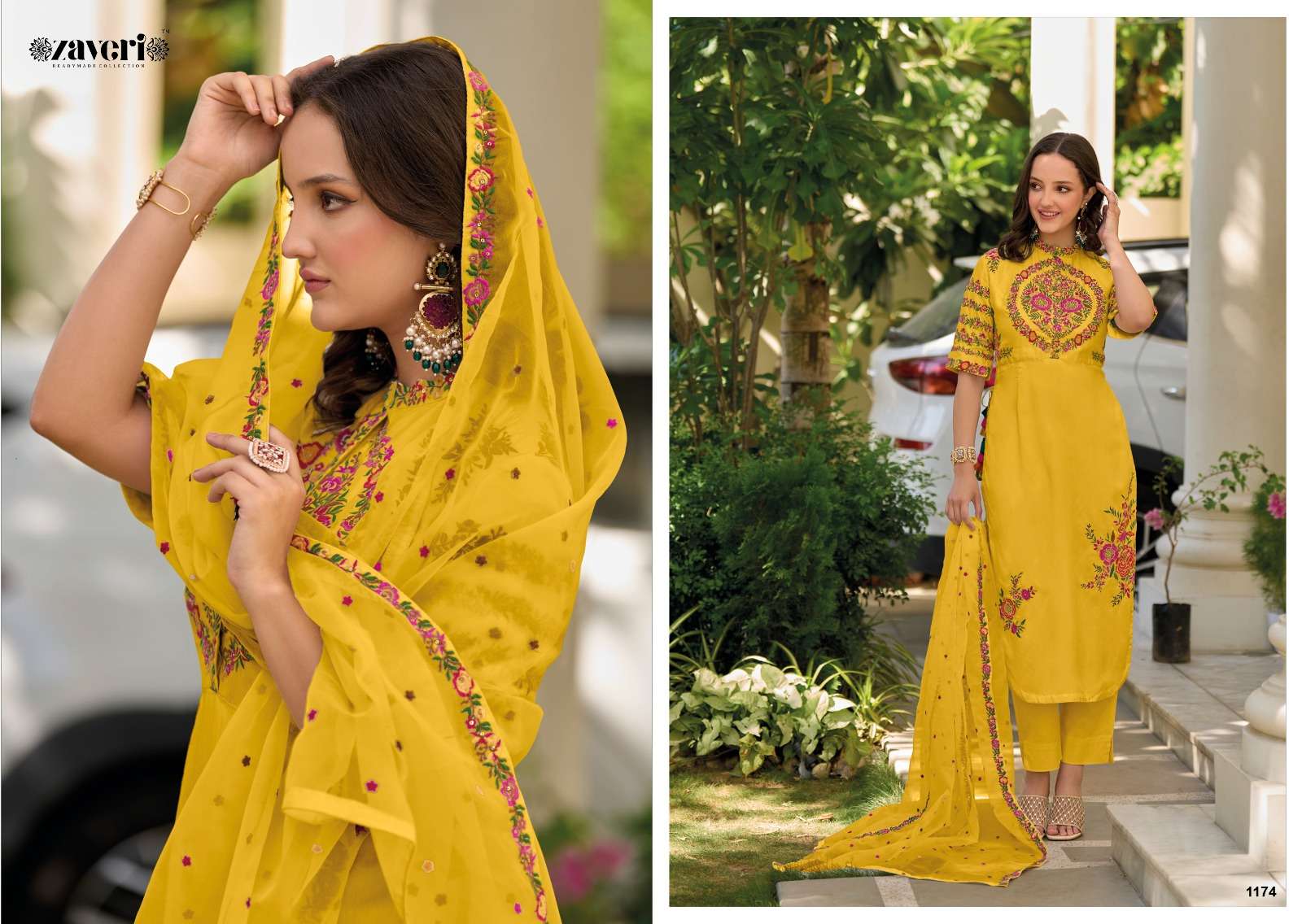 Zaveri Gazal Roman Silk Designer Dress Materials Wholesale catalog