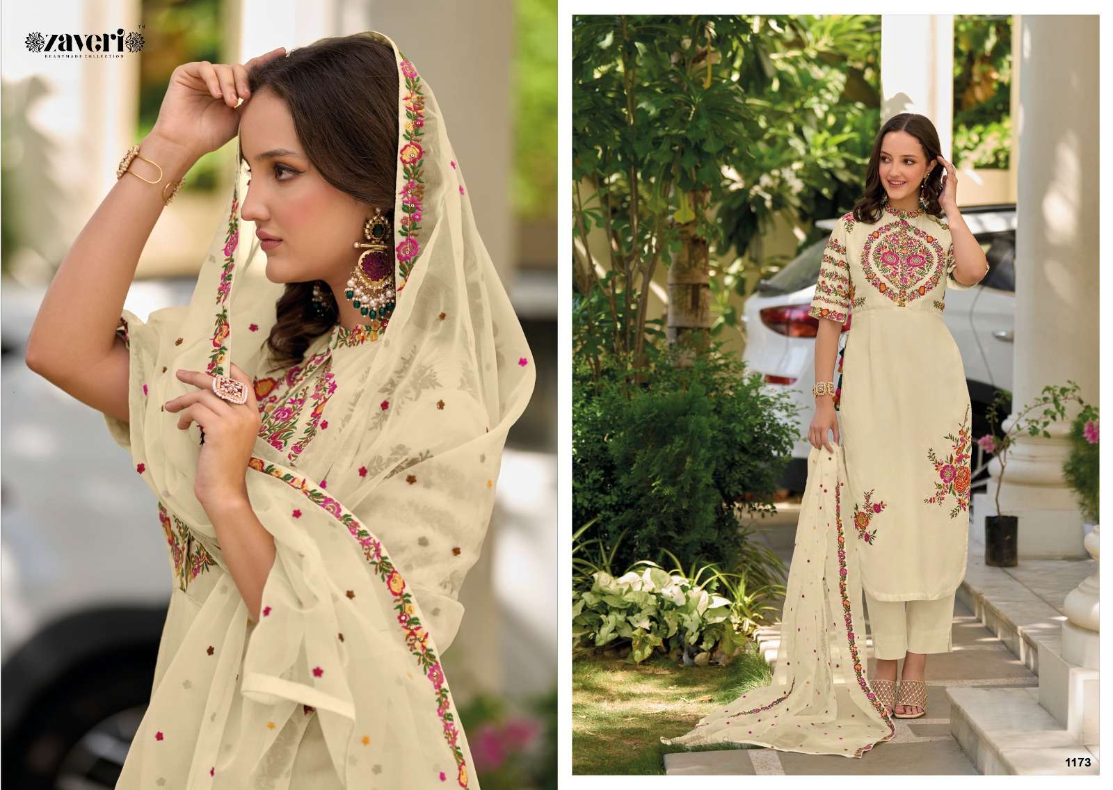 Zaveri Gazal Roman Silk Designer Dress Materials Wholesale catalog