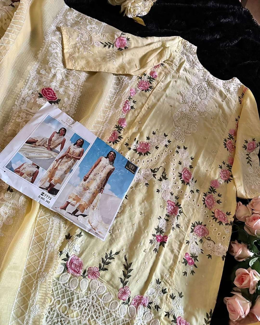 Ziaaz Designs 342 Semi Stitched Cotton Salwar Suit Wholesale catalog