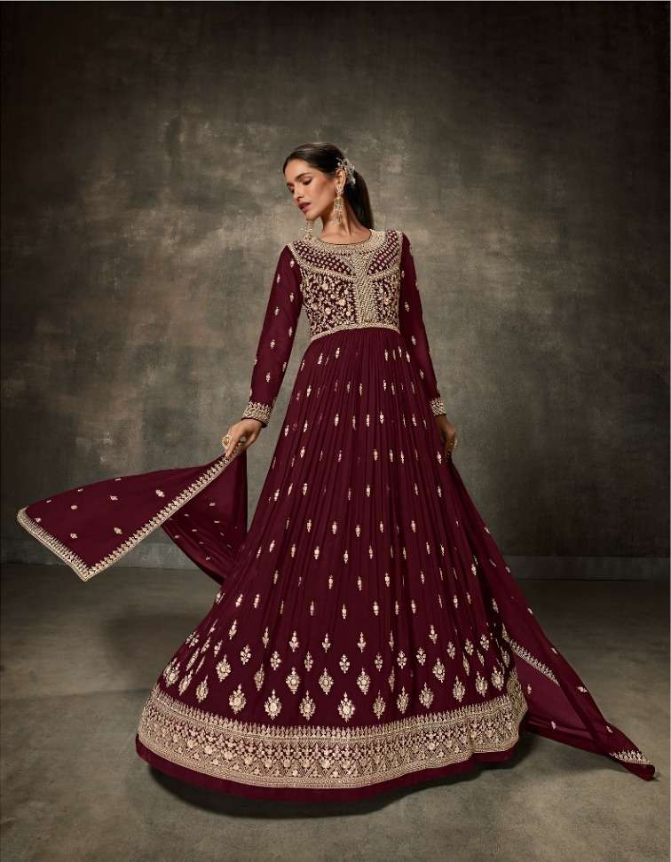 Zisa Sheroz Blooming Faux Georgette Designer Salwar Suits Wholesale catalog