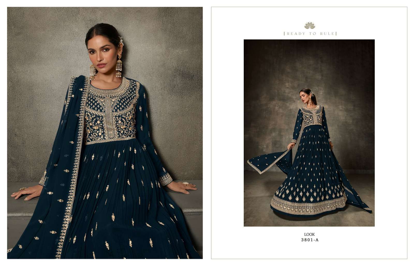 Zisa Sheroz Blooming Faux Georgette Designer Salwar Suits Wholesale catalog