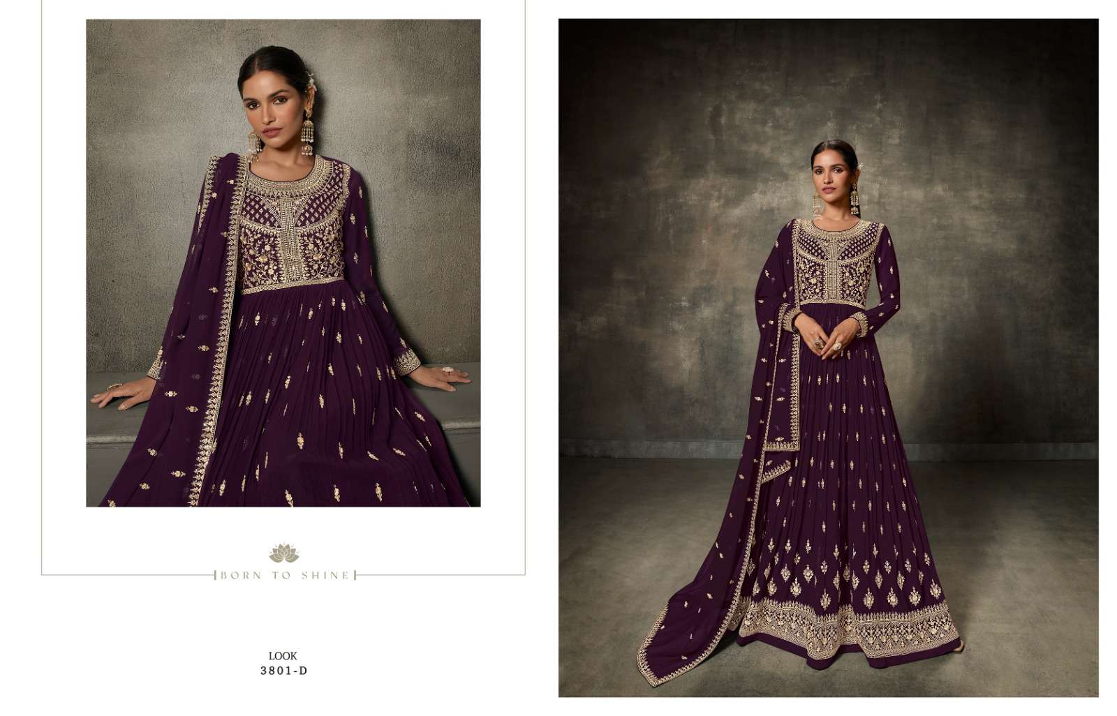 Zisa Sheroz Blooming Faux Georgette Designer Salwar Suits Wholesale catalog