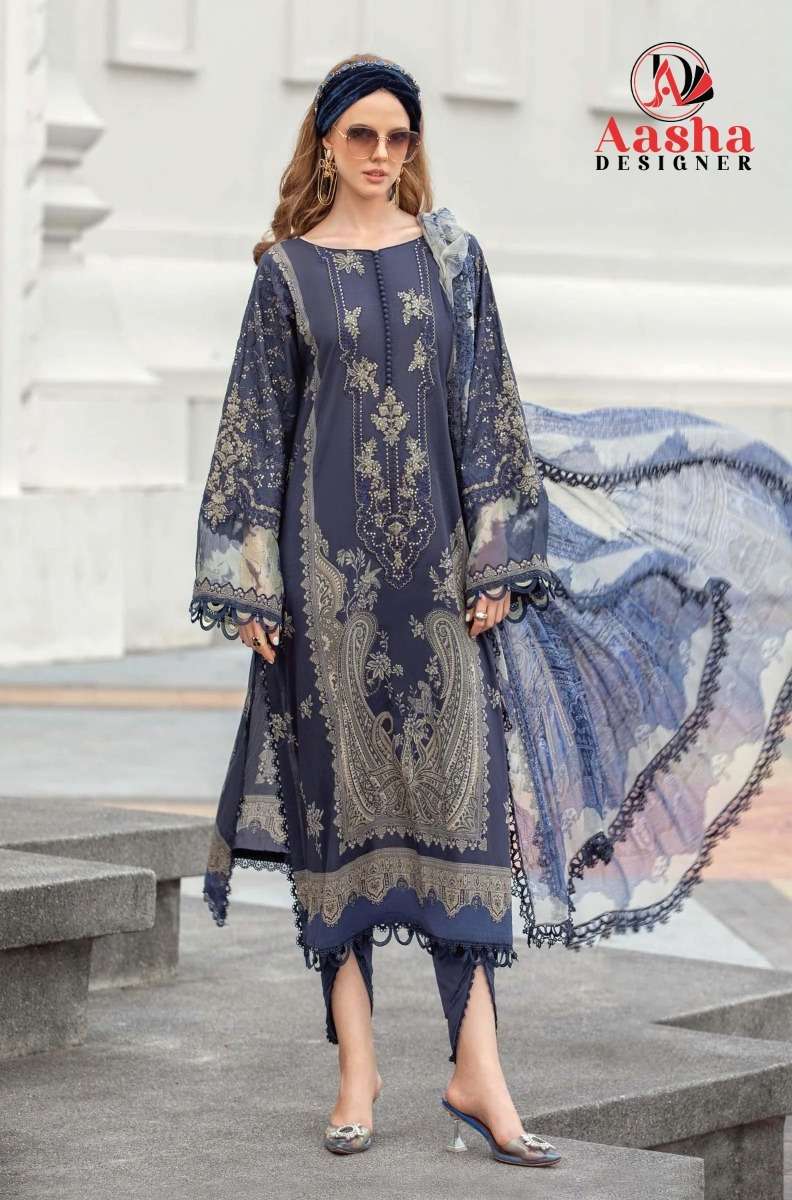Aasha 1006 Chiffon Dupatta Salwar Kameez Wholesale catalog