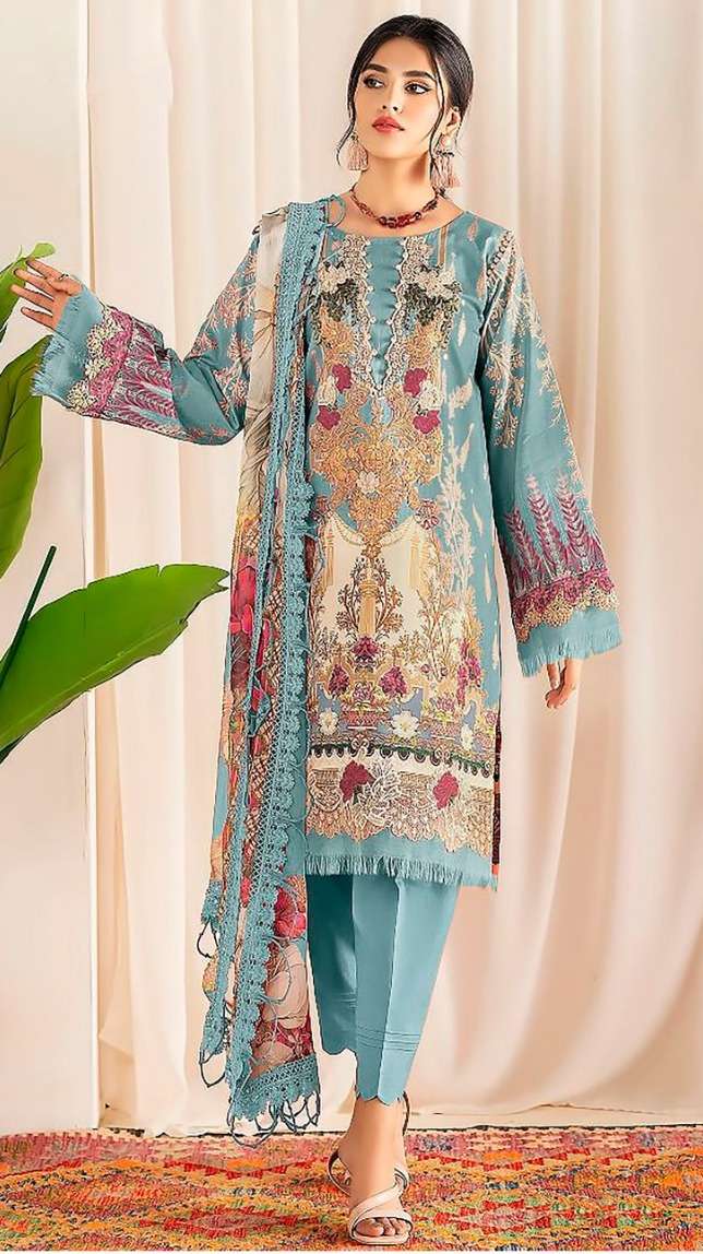 Aasha Ayezal Vol 1 Cotton Dupatta Pakistani Suits Wholesale catalog