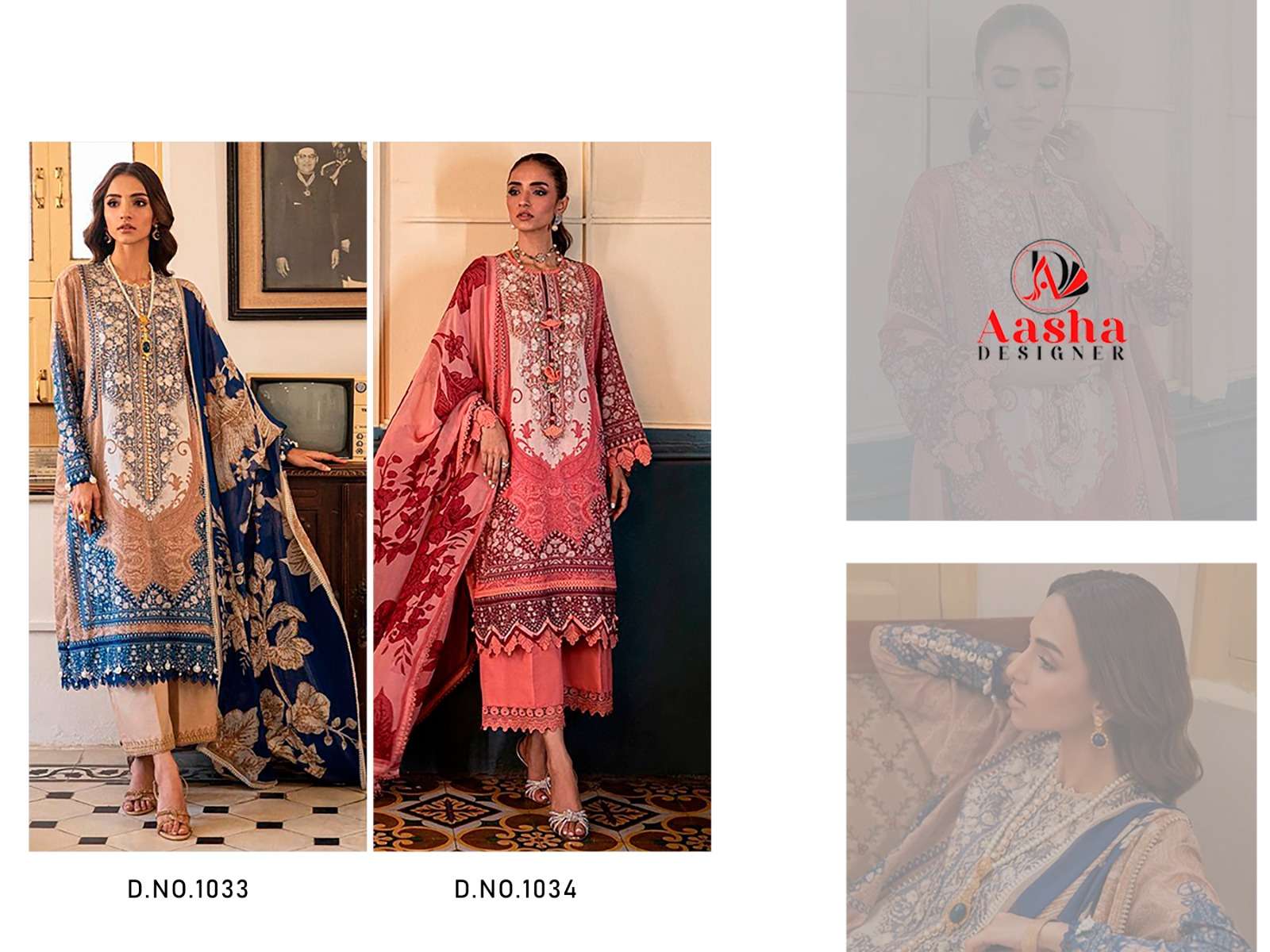 Aasha Sana Safinaz Vol 1 Cotton Dupatta Pakistani Suits Wholesale catalog