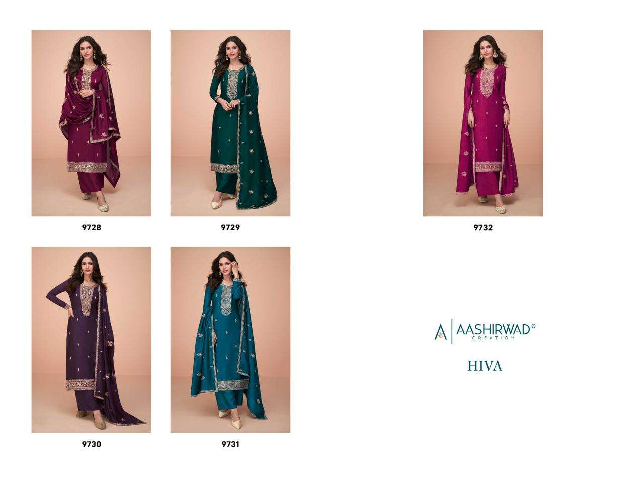 AASHIRWAD CREATION HIVA Salwar Kameez Wholesale catalog