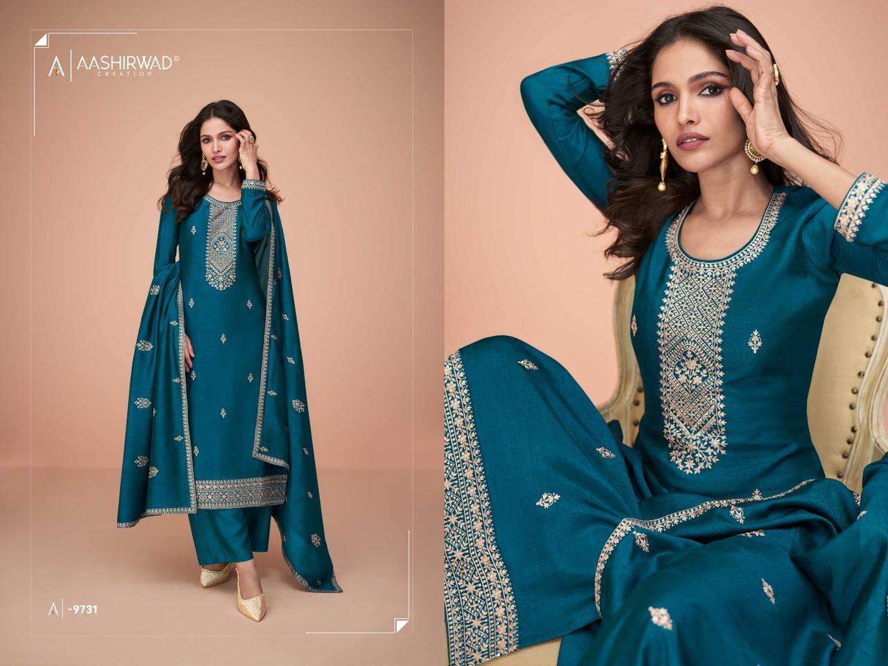 AASHIRWAD CREATION HIVA Salwar Kameez Wholesale catalog