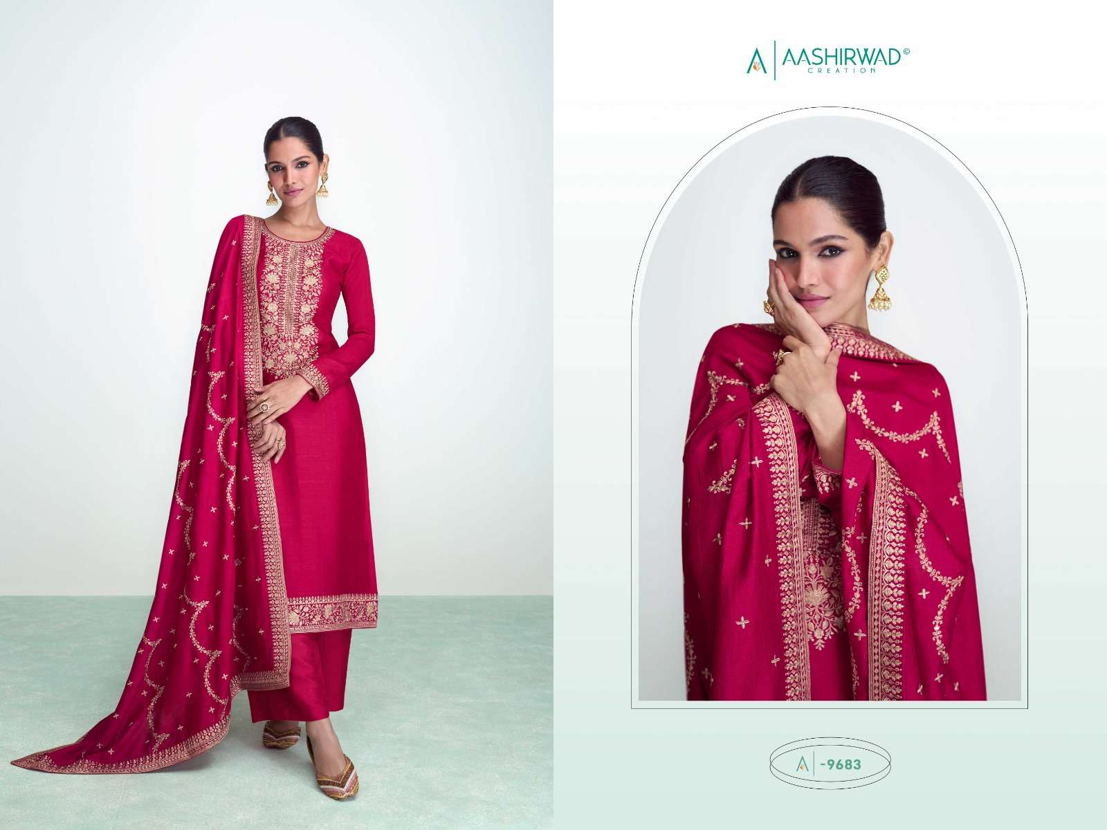 AASHIRWAD CREATION SYRA  Salwar Kameez Wholesale catalog 