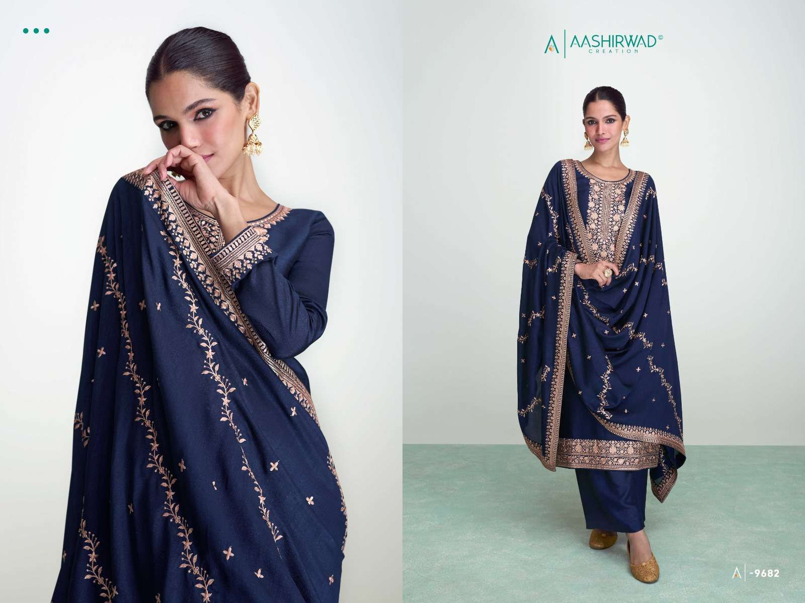 AASHIRWAD CREATION SYRA  Salwar Kameez Wholesale catalog 