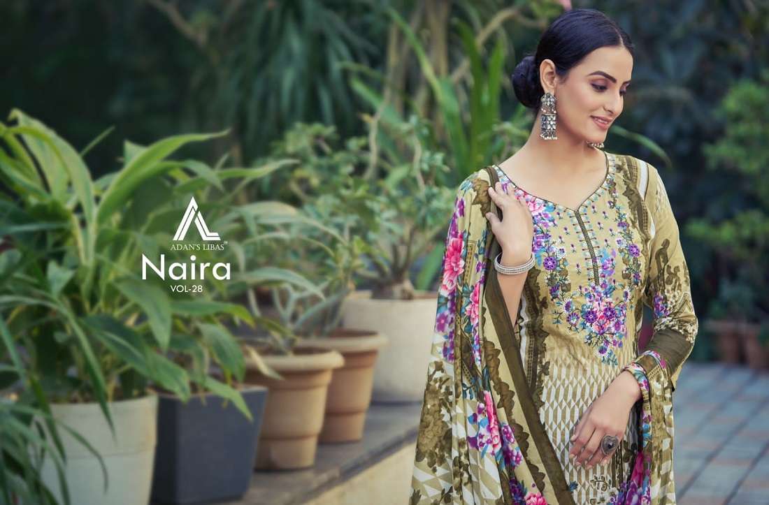 Adan Libas Naira Vol-28 -Dress Material -Wholesale Catalog
