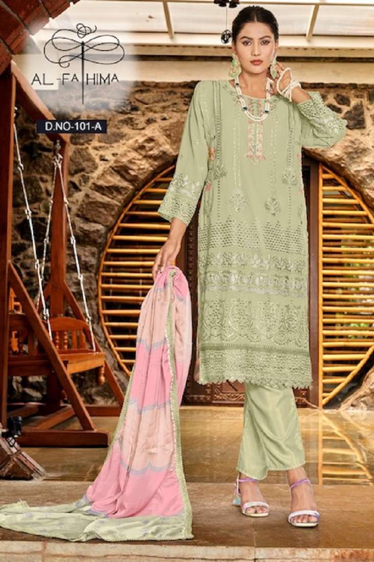 Al Fathima Afreen Faux Georgette Pakistani Suits Wholesale catalog