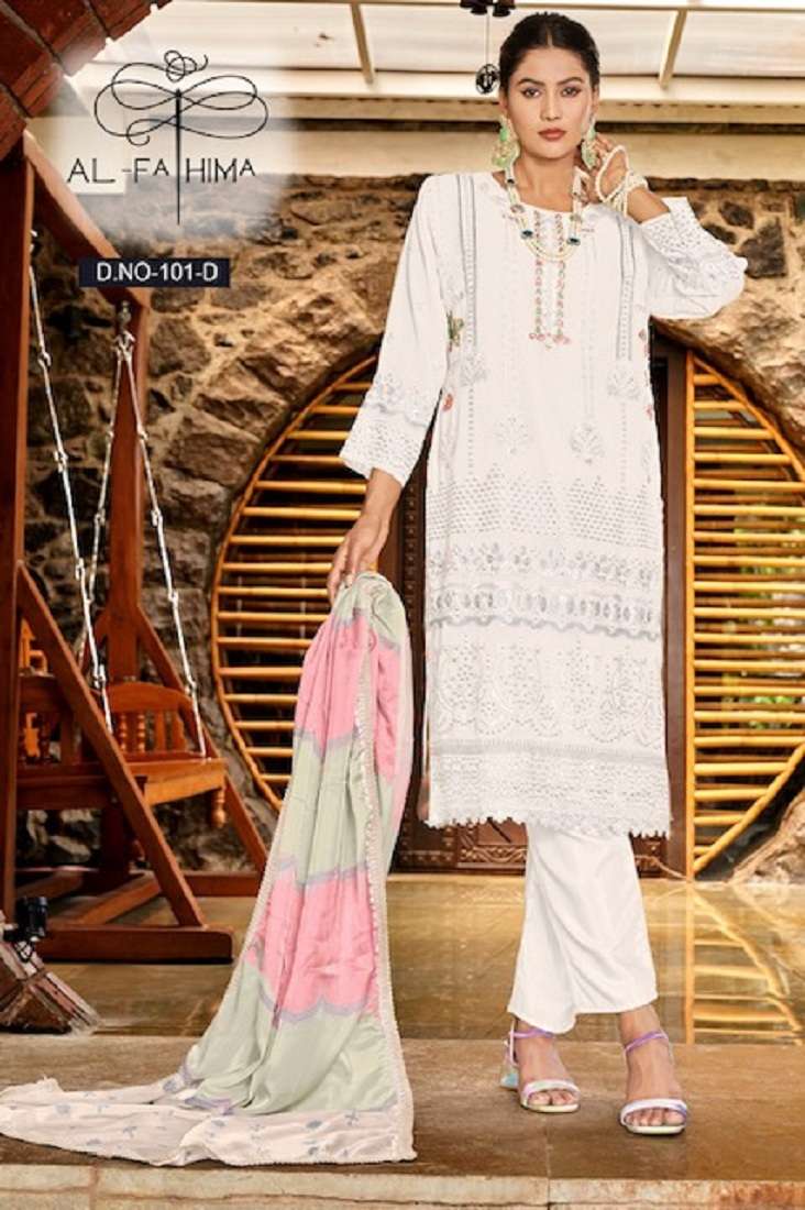 Al Fathima Afreen Faux Georgette Pakistani Suits Wholesale catalog