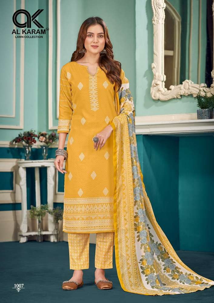 Al Karam Zulekha Soft Cotton Dress Material Wholesale catalog