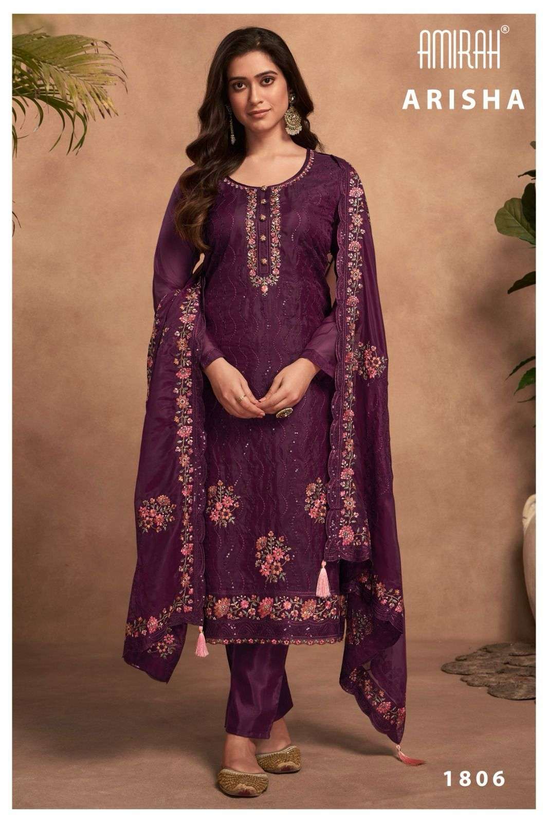 Amirah Arisha Organza Embroidered Salwar Kameez Wholesale catalog