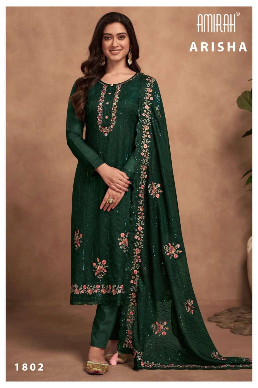 Amirah Arisha Organza Embroidered Salwar Kameez Wholesale catalog