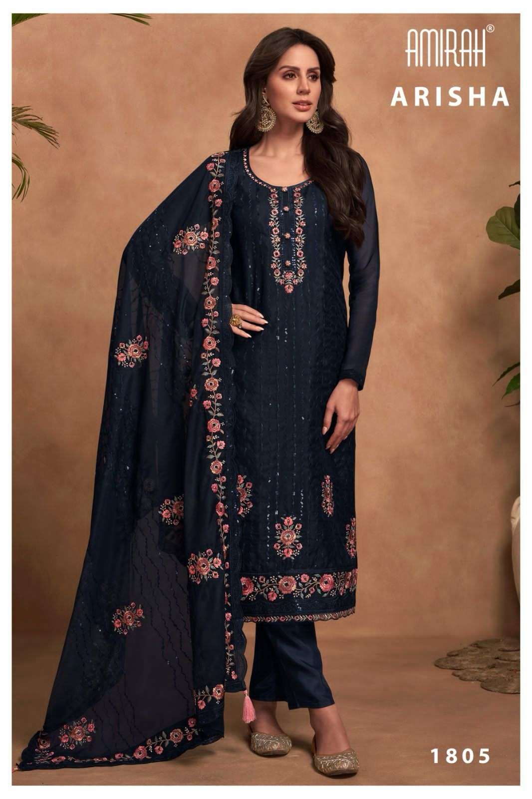 Amirah Arisha Organza Embroidered Salwar Kameez Wholesale catalog