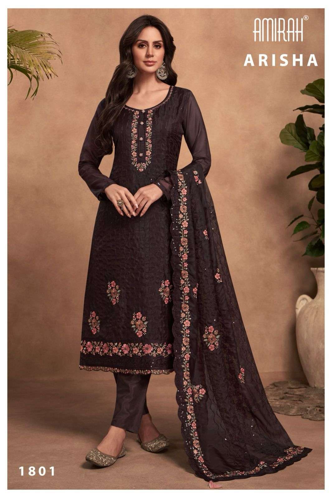 Amirah Arisha Organza Embroidered Salwar Kameez Wholesale catalog