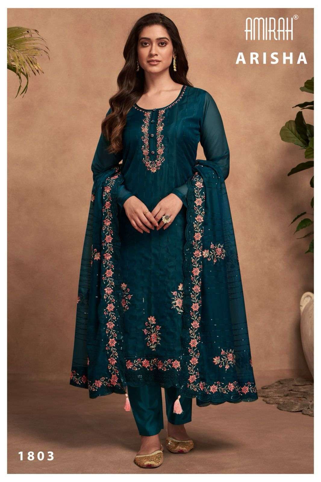 Amirah Arisha Organza Embroidered Salwar Kameez Wholesale catalog