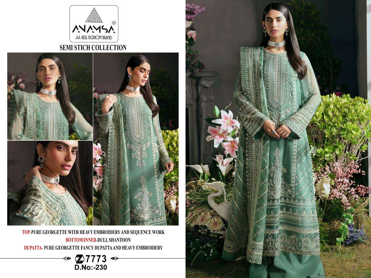 Anamsa 230 Pakistani Suits Wholesale catalog